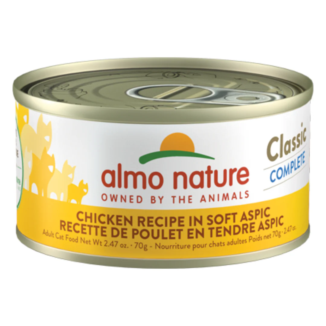 Almo Nature Classic Complete Chicken Recipe in Soft Aspic Wet Cat Food 70g