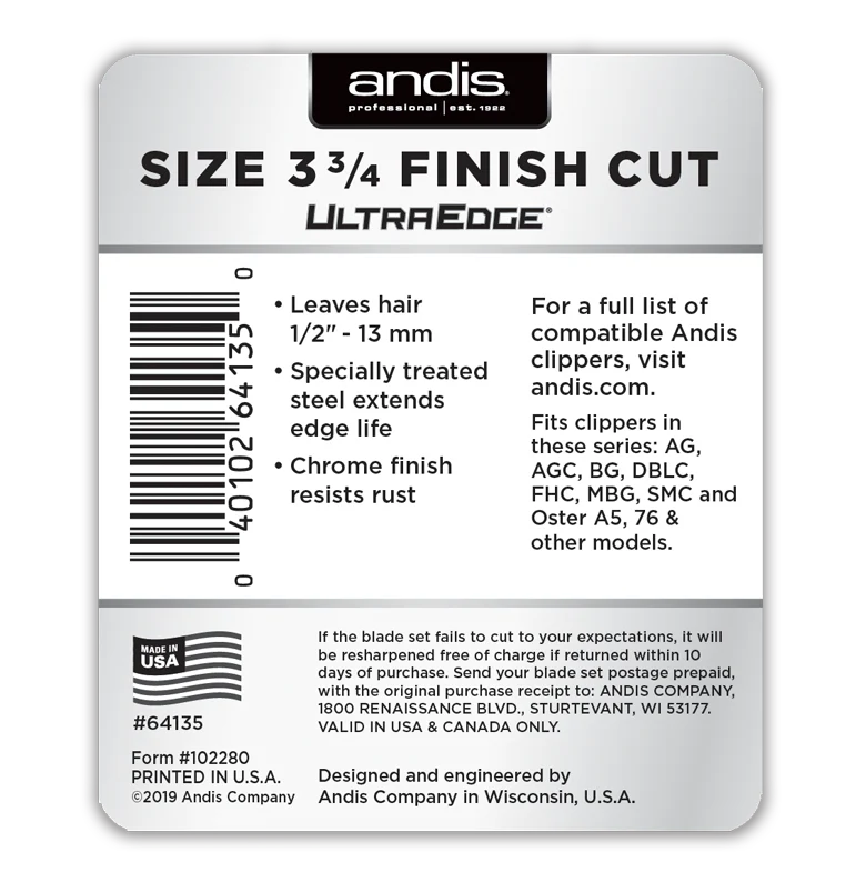 Andis UltraEdge Detachable Blade 3 3/4 FC - Image 3