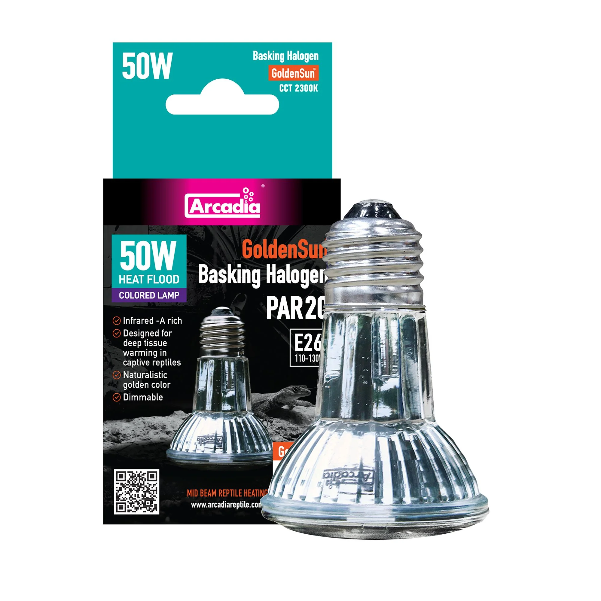 Arcadia GoldenSun Basking Halogen Lamp