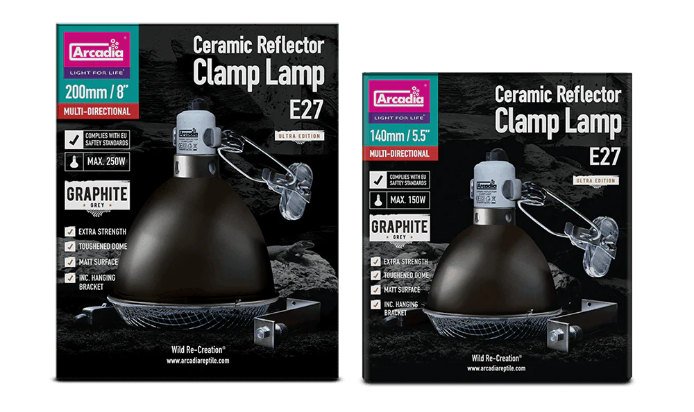 Arcadia Ceramic Clamp Lamp - Graphite