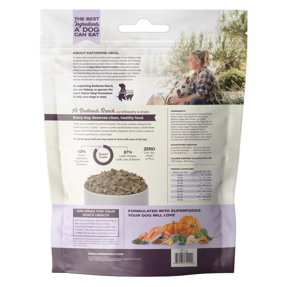 Badlands Ranch Superfood Complete Lamb & Venison Formula Air-Dried Dog Food - Image 2