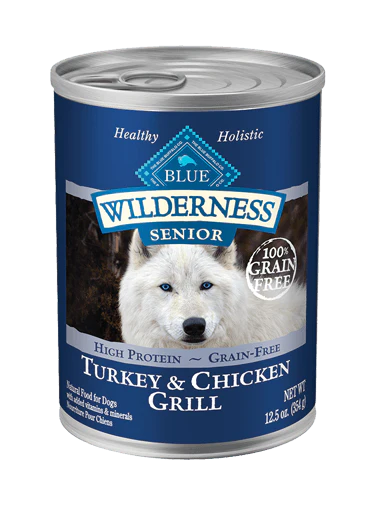 Blue Wilderness Senior Turkey & Chicken Grill Dog Food - 354 g