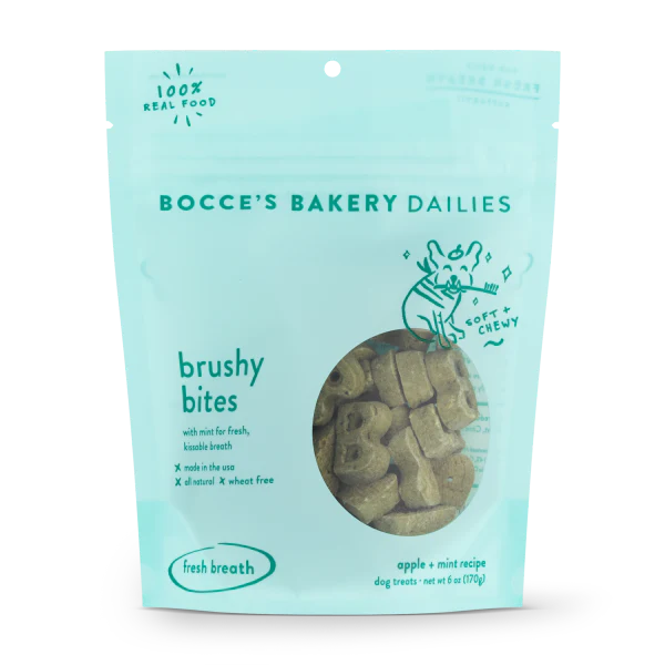 Bocce's Bakery Brushy Bites Soft & Chewy Treats 6oz