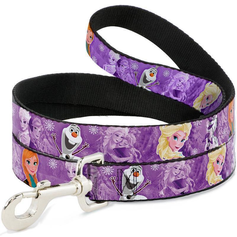 Buckle-Down Frozen Snowflake Poses Purple - Collar/Leash - Image 3