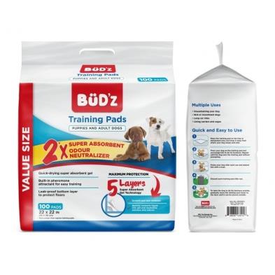 Bud'z Training Pads for Puppies and Adult Dogs - Image 2