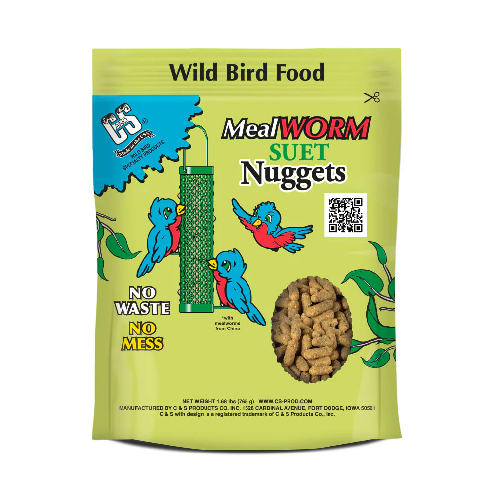 C&S Mealworm Suet Nuggets Wild Bird Food 765g