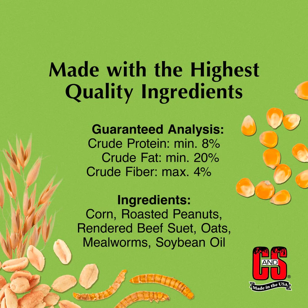 C&S Mealworm Suet Nuggets Wild Bird Food 765g - Image 2