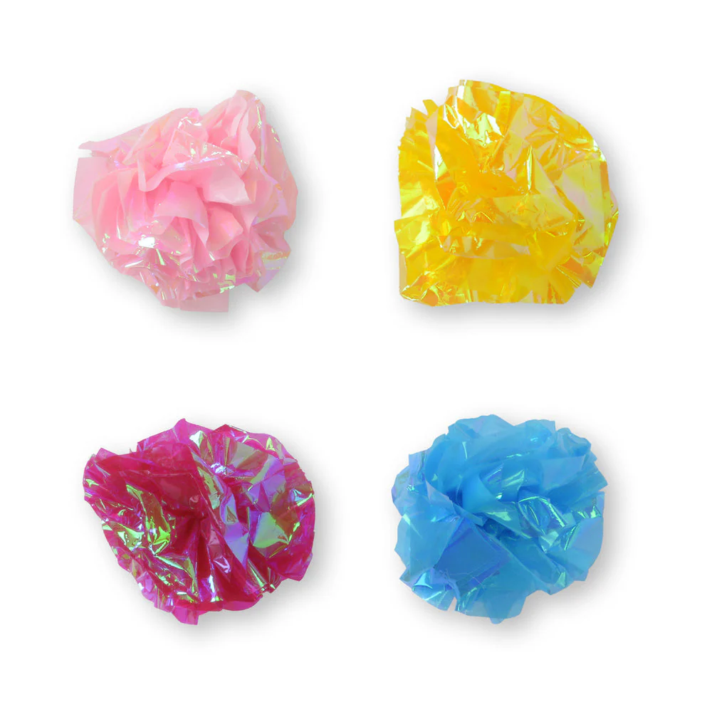 Catit Crinkle Paper Balls Cat Toy 4-Pack - Image 2