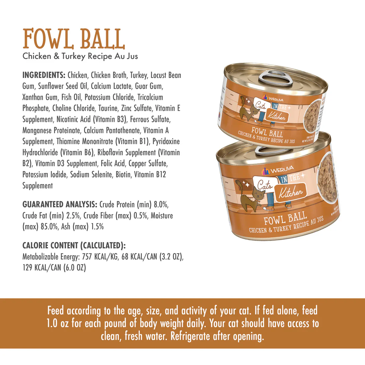 Weruva Cats in the Kitchen Fowl Ball Wet Cat Food 170g - Image 3