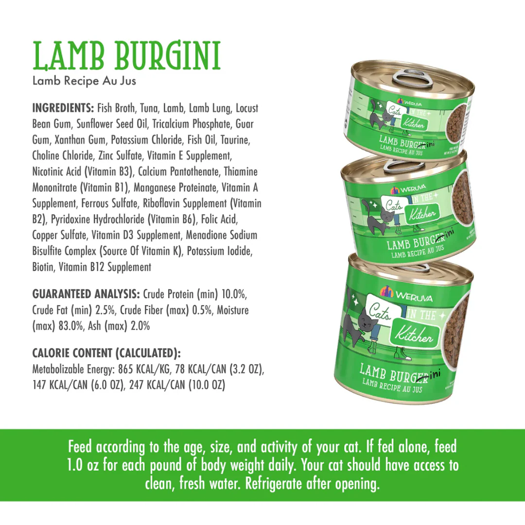 Weruva Cats in the Kitchen Lamb Burger-ini Wet Cat Food 90g - Image 3