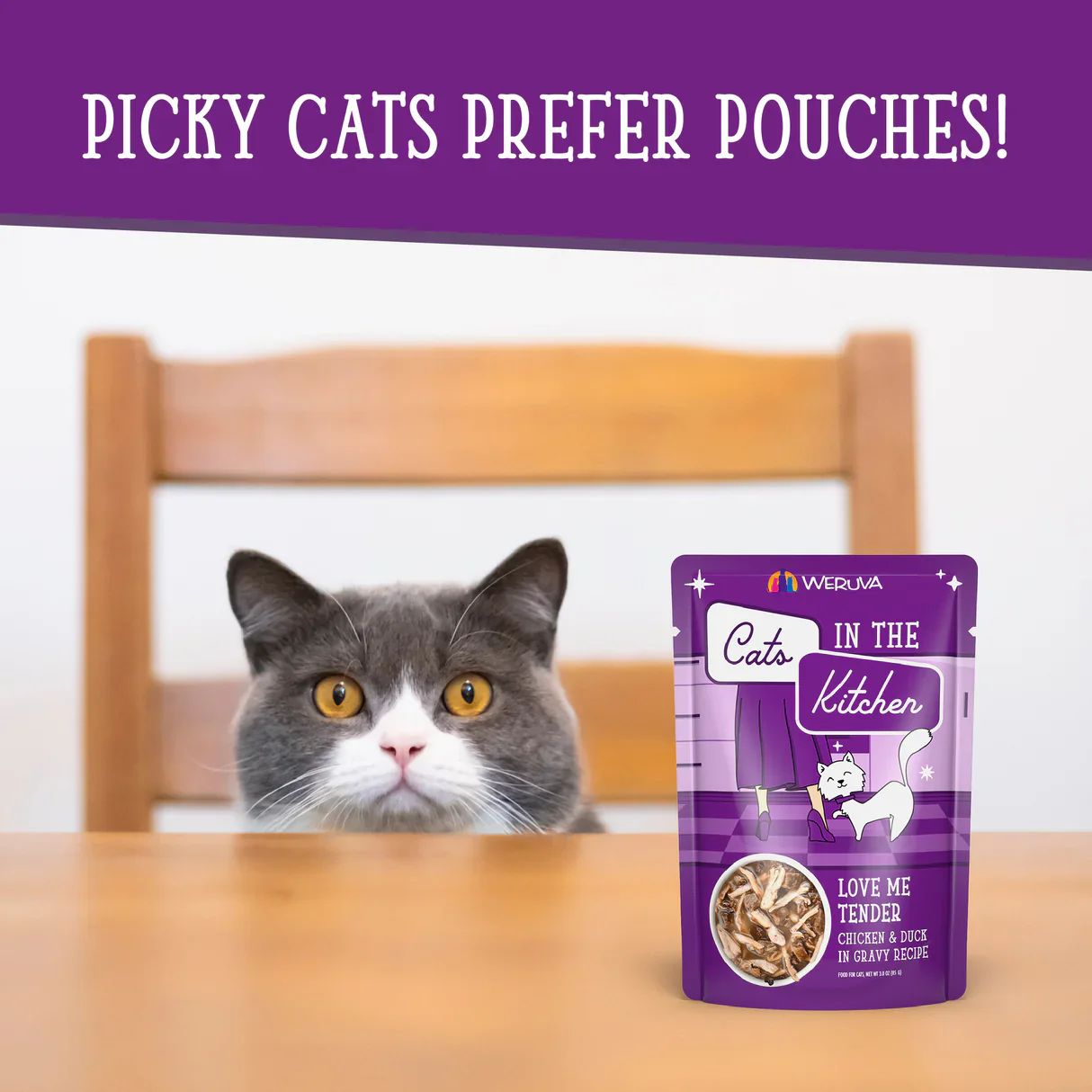 Weruva Cats in the Kitchen Love Me Tender Wet Cat Food Pouch 85g - Image 7