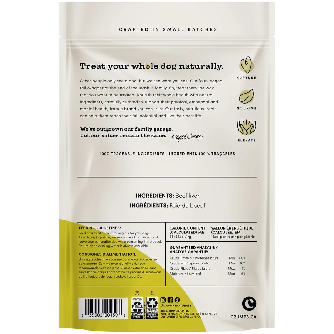 Crumps' Naturals Mini Trainers Freeze-Dried Beef Liver Dog Treats 126g - Image 2