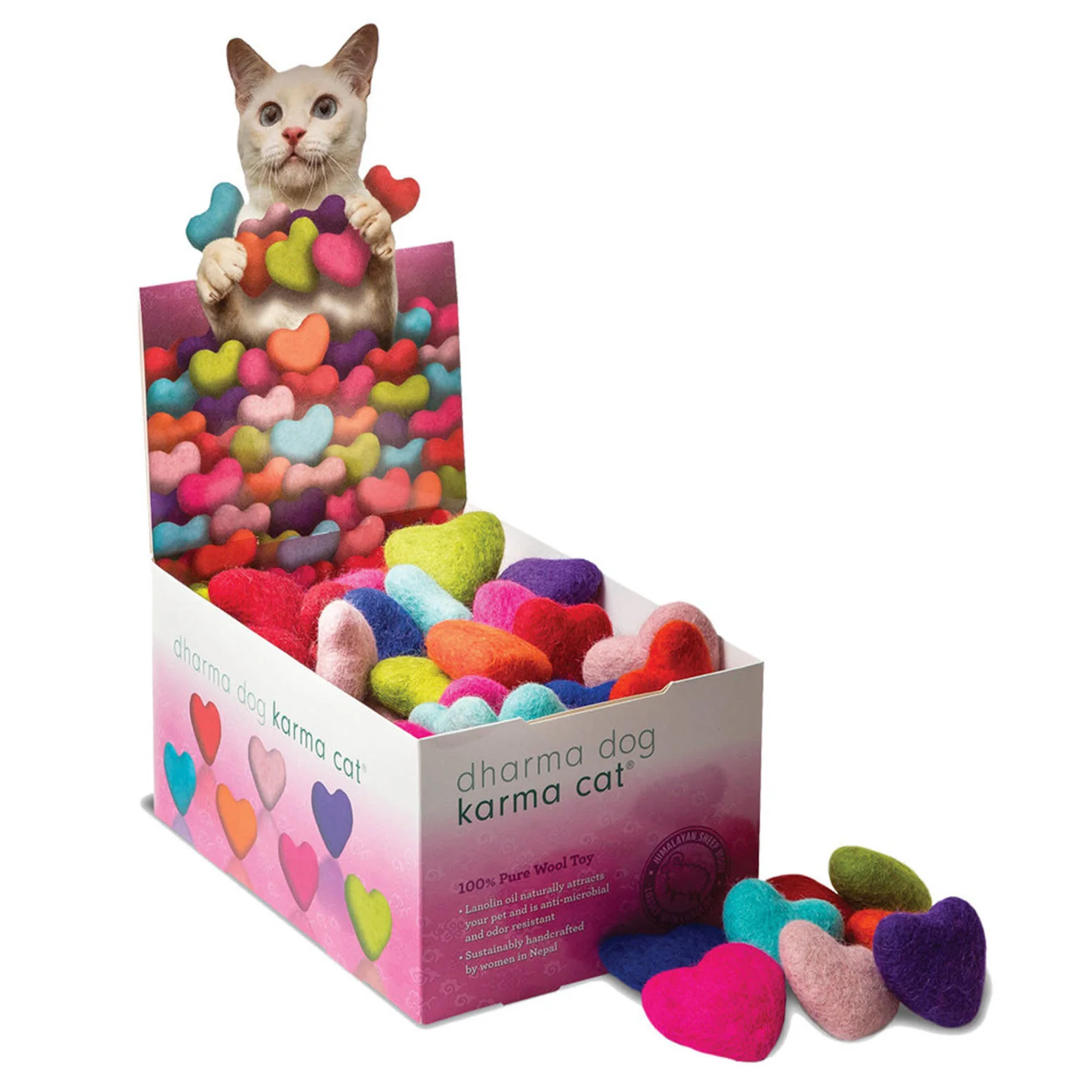 Dharma Dog Karma Cat - Cat Toy Wool Heart