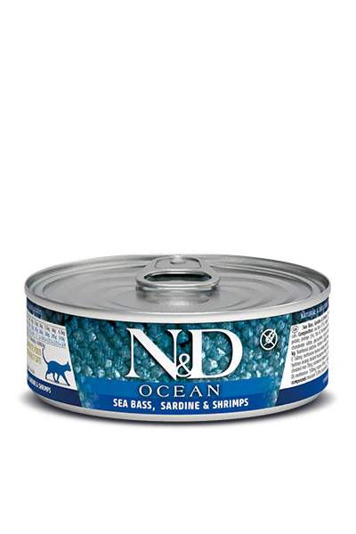 Farmina N&D Cat Food - Sea Bass Sardine & Shrimp 80g