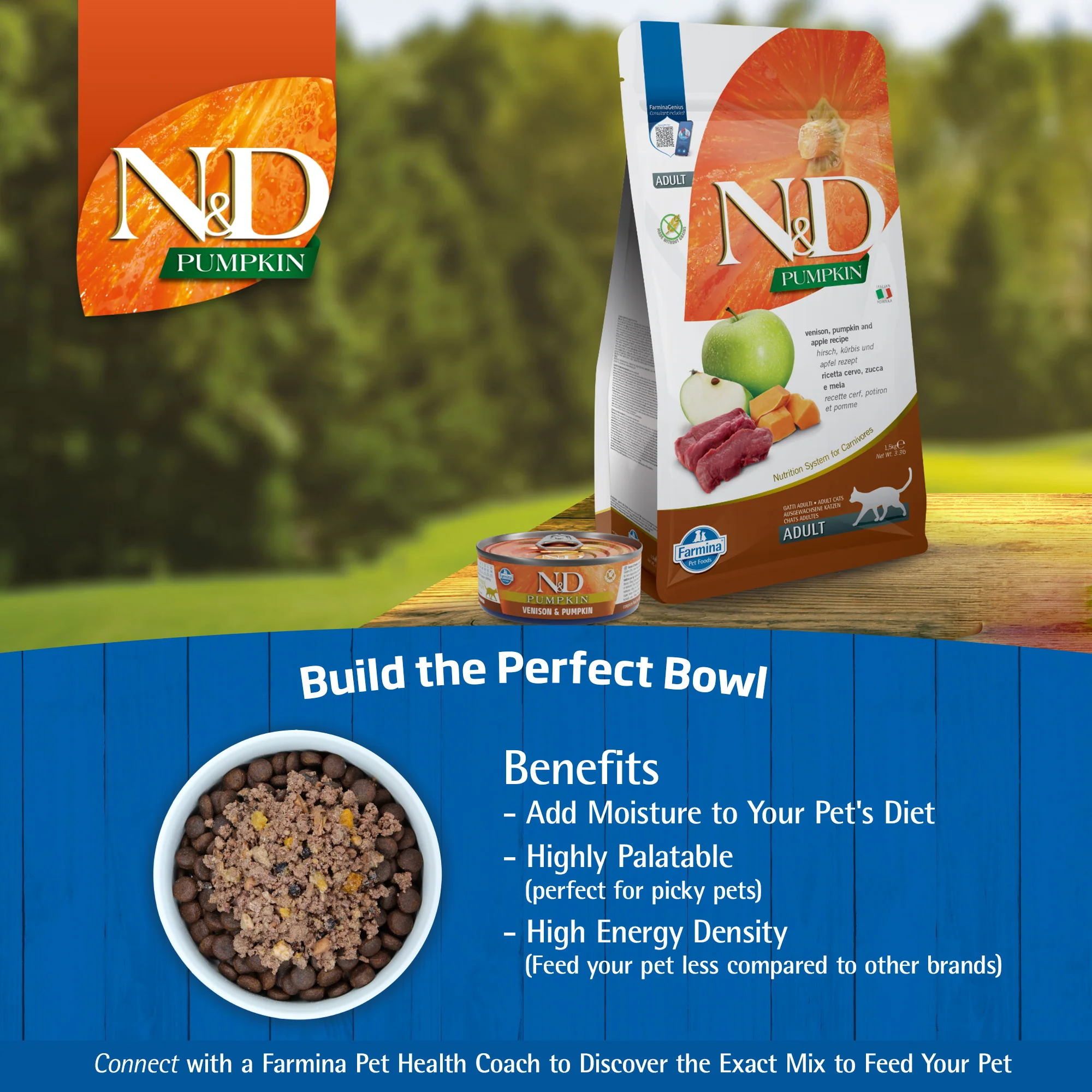 Farmina N&D Pumpkin Venison & Pumpkin Recipe Wet Cat Food 70g - Image 7
