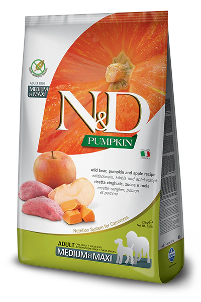 Farmina N&D Dog Food - Boar Pumpkin & Apple Medium & Maxi