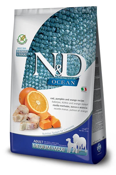 Farmina N&D Dog Food - Cod Pumpkin & Orange Medium & Maxi
