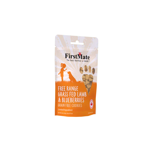 FirstMate Dog LID GF Frange Lamb/Blueberries Cookies- 8oz