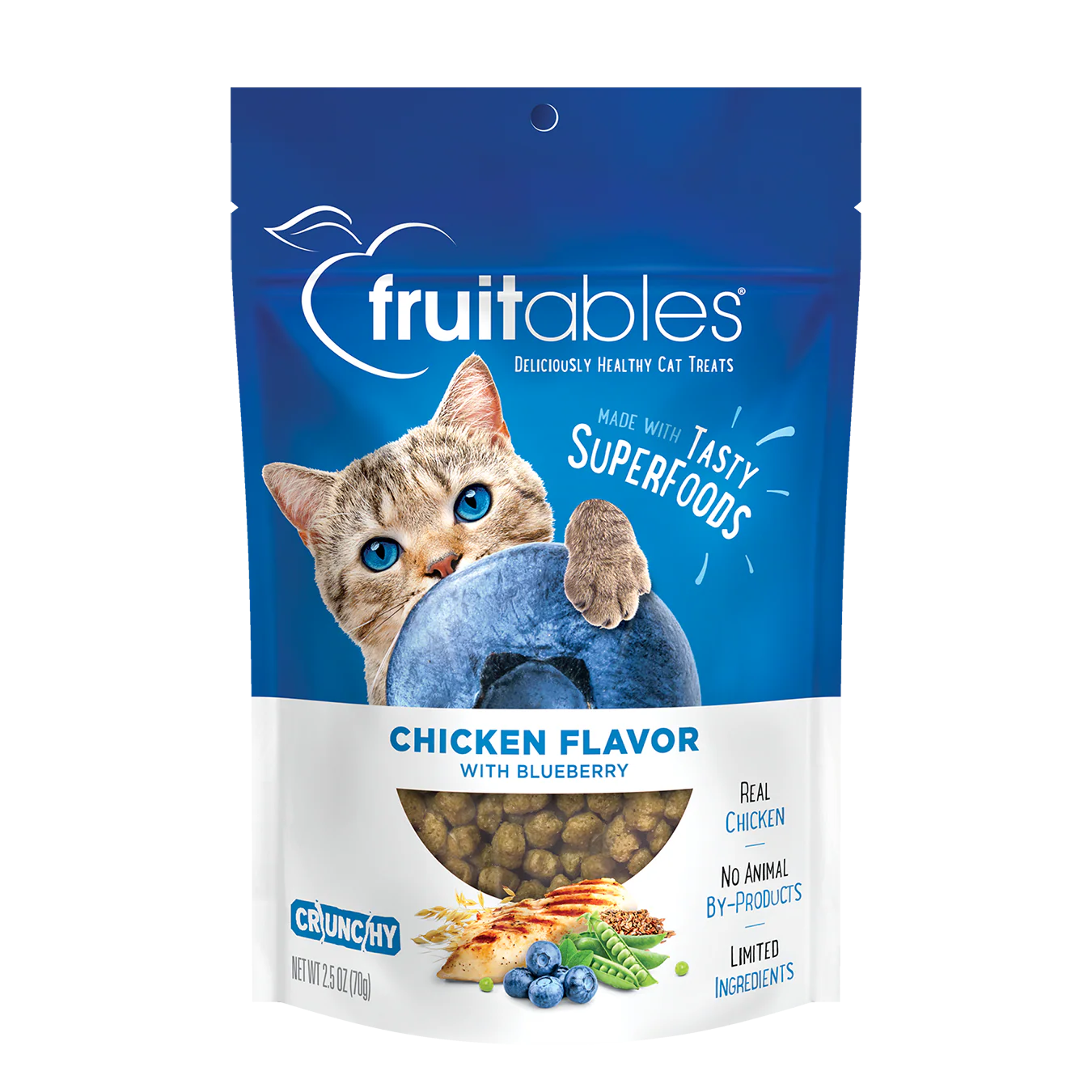 Fruitables Superfoods Cat Treats Chicken & Blueberry 2.5oz
