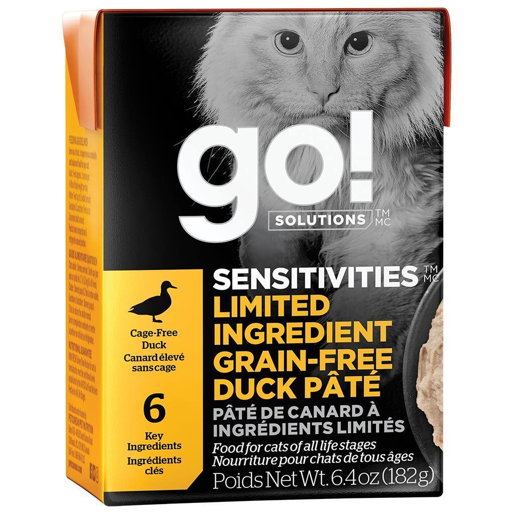 go! Sensitivities Limited Ingredient Grain Free Duck Pate Cat Food - 182 g