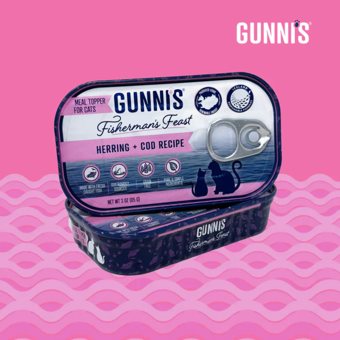 Gunni's Herring & Cod Recipe Food Topper for Cats 85g
