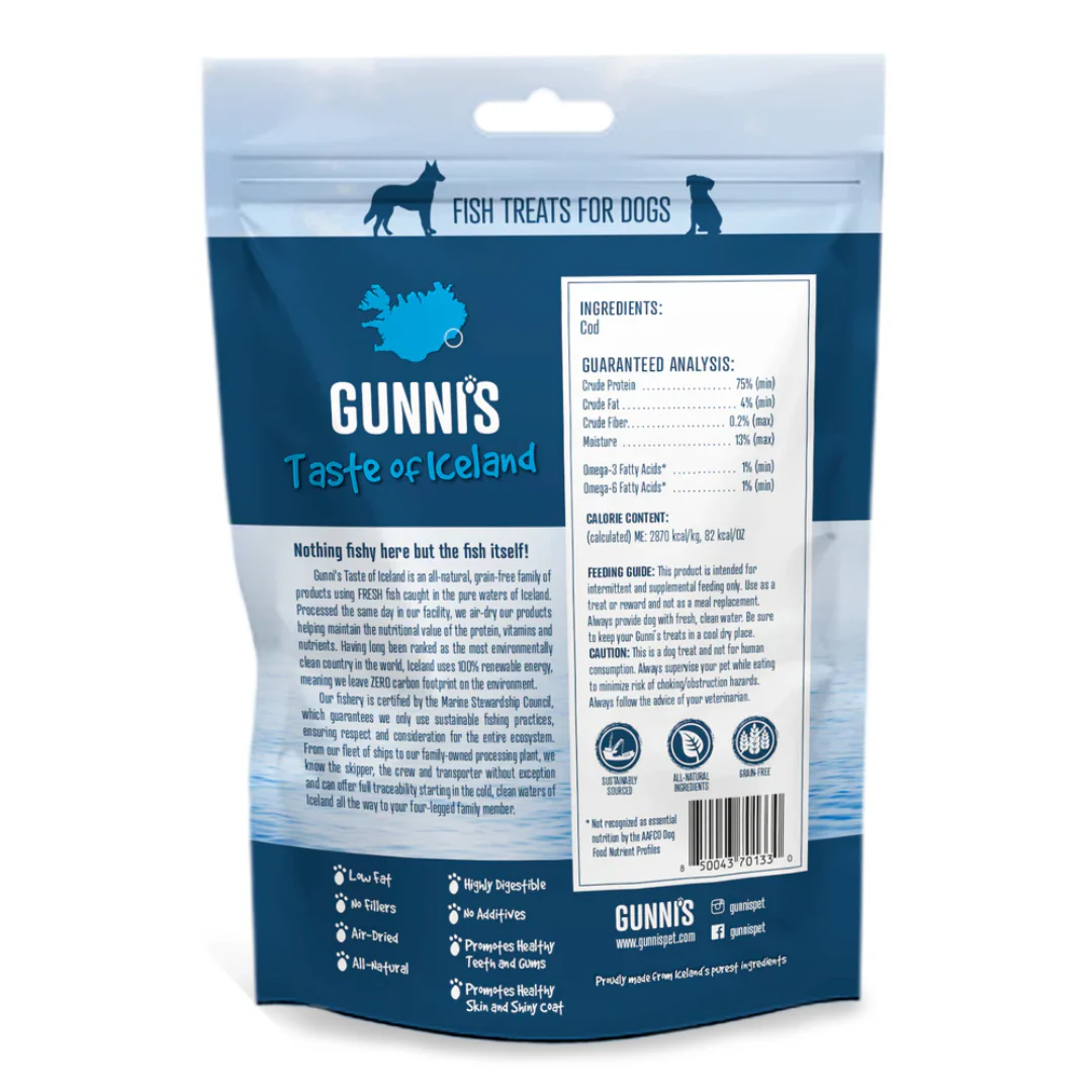 Gunni's Cod Chewy Sticks Dog Treats 3-Pack 85g - Image 2