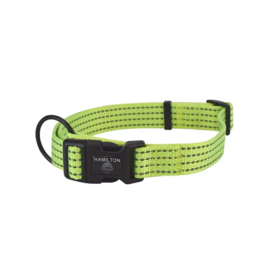 Hamilton Reflective Dog Collar - Neon Yellow