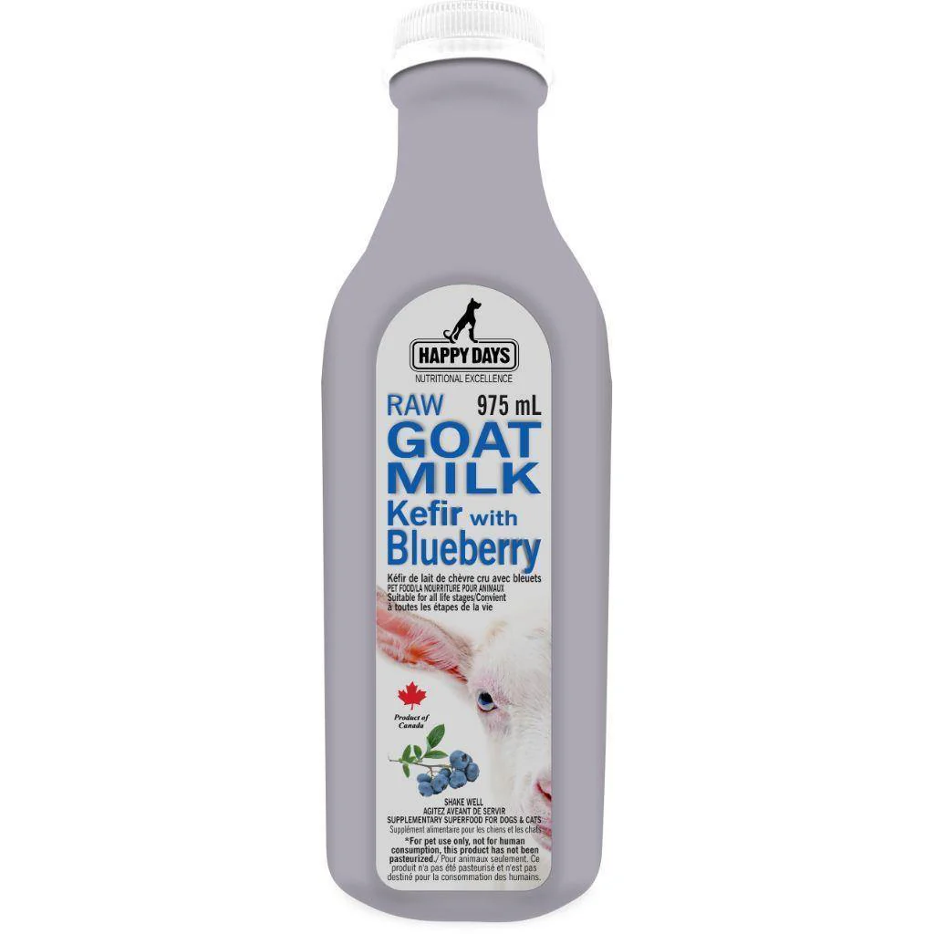 Happy Days Dairy - Raw Goat & Blueberry Kefir Milk 975ml