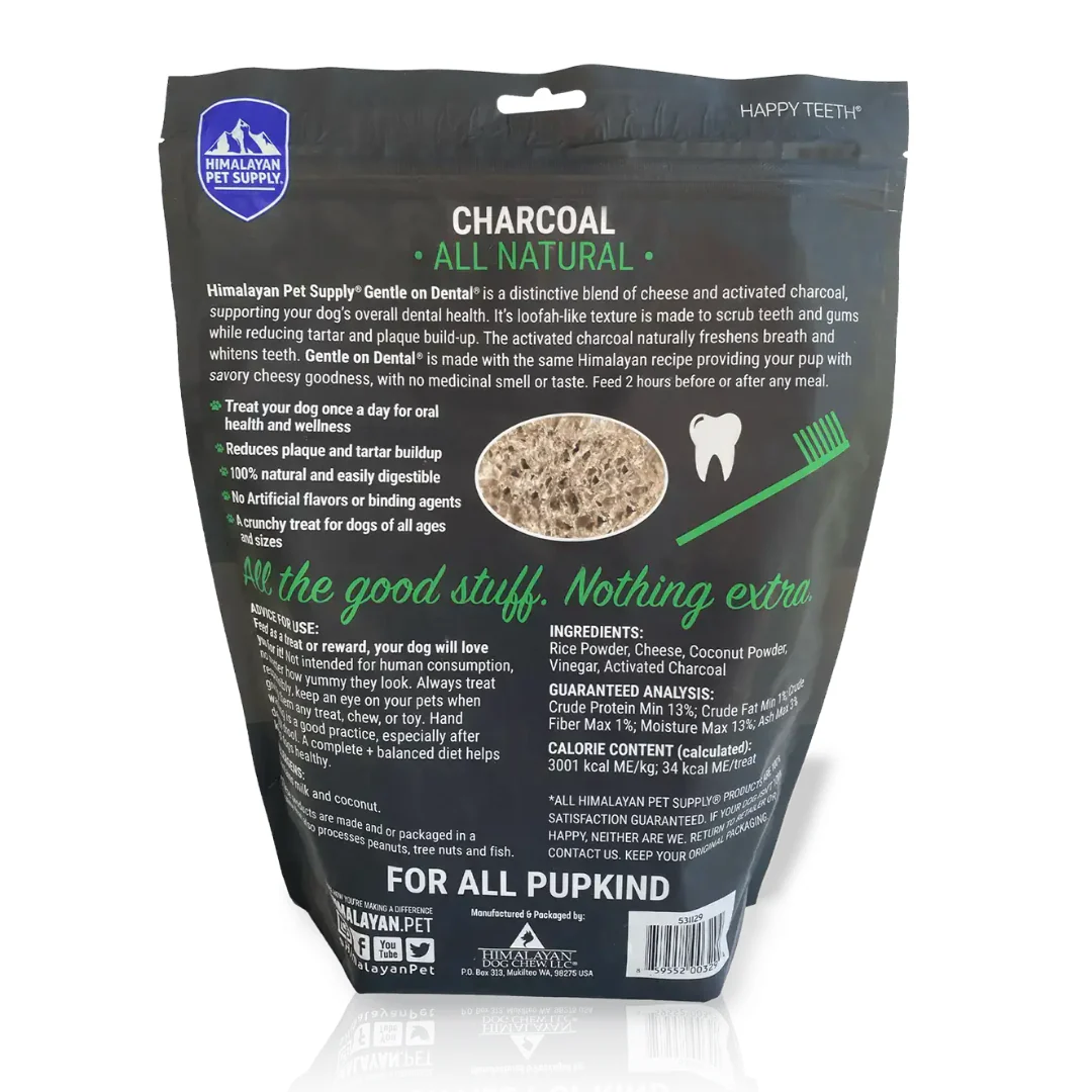 Himalayan Pet Supply Happy Teeth Daily Dental Dog Treats with Charcoal 340g - Image 2