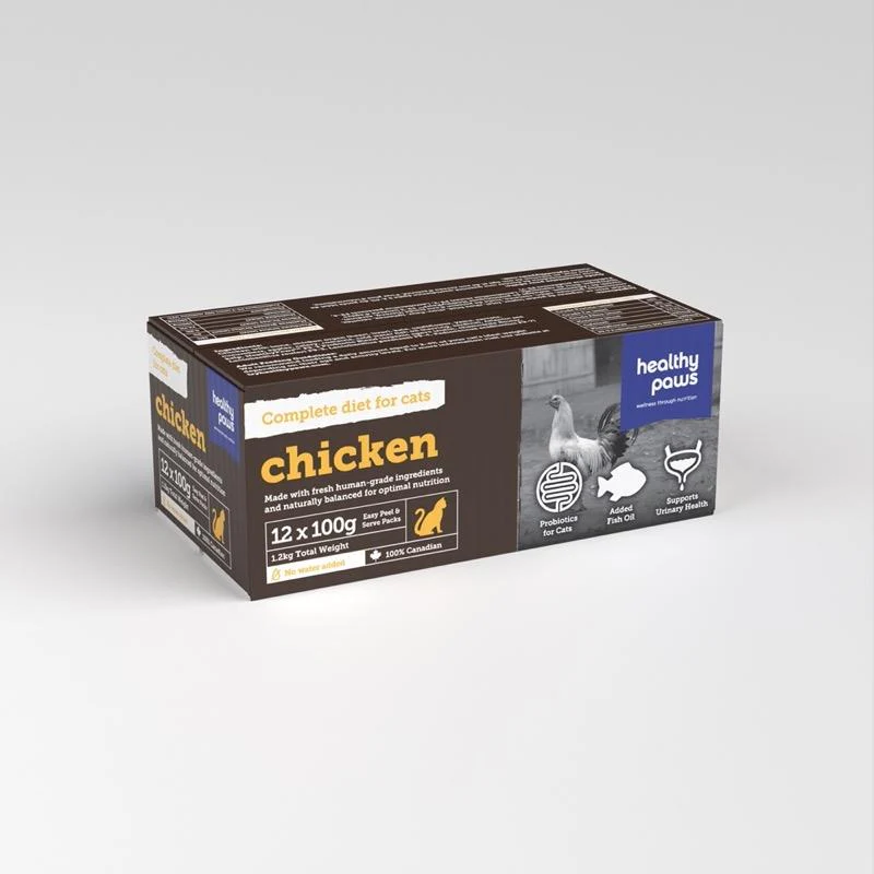 Healthy Paws Complete Chicken Dinner for Cats - 12 x 100g