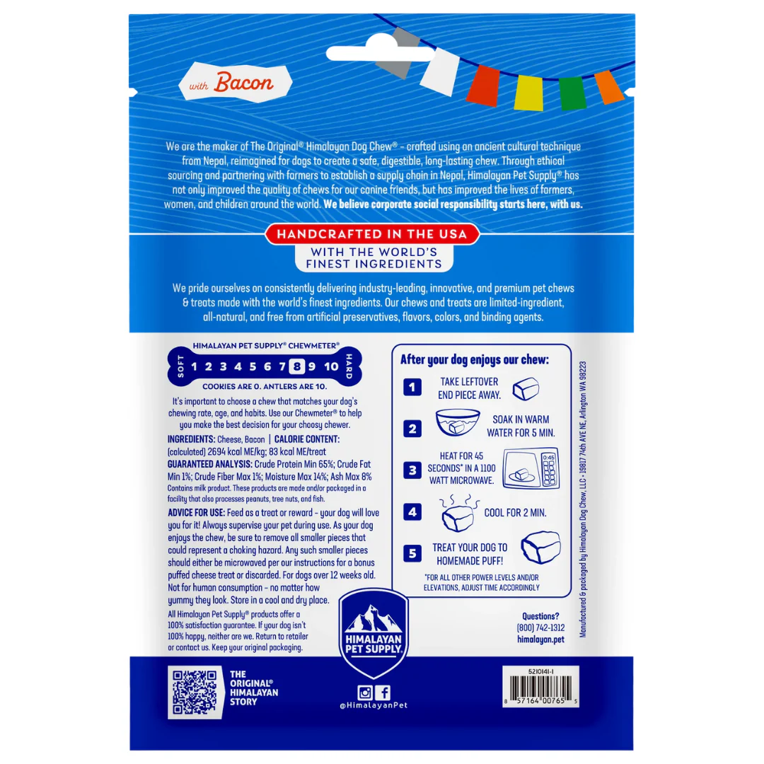 The Original Himalayan Dog Chew with Bacon Small 3-Pack 93g - Image 2