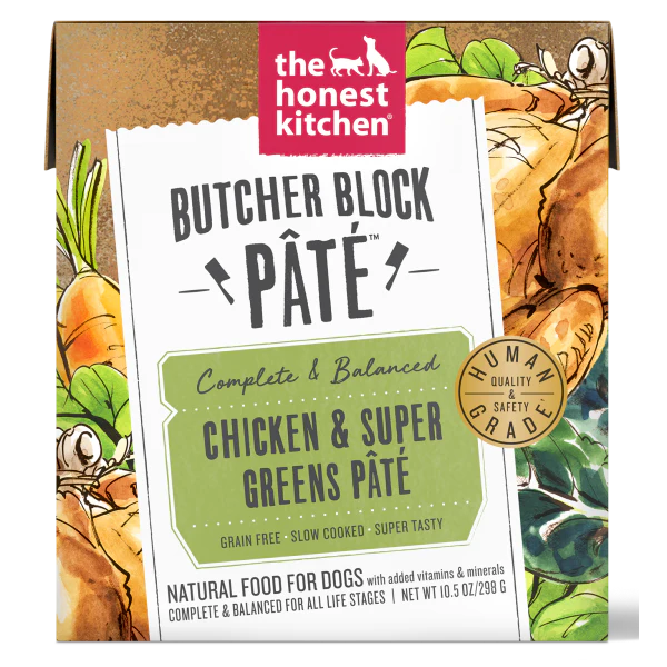 Honest Kitchen Butcher Block Pate - Chicken & Super Greens 298g