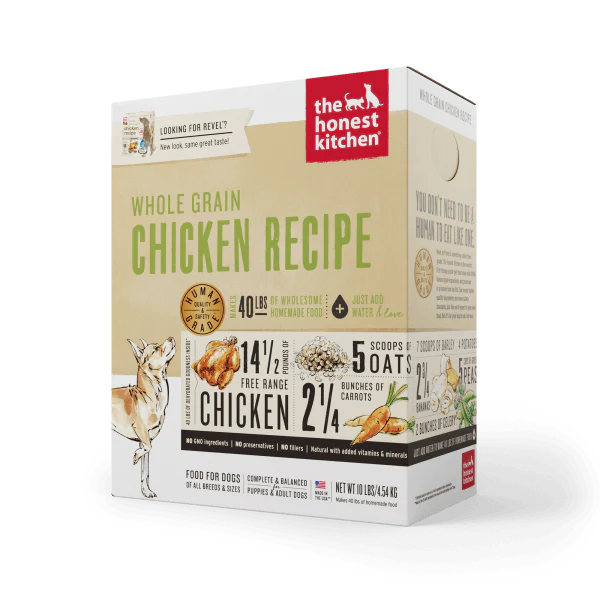 Honest Kitchen Dehydrated Whole Grain Chicken Recipe - 4.54 kg