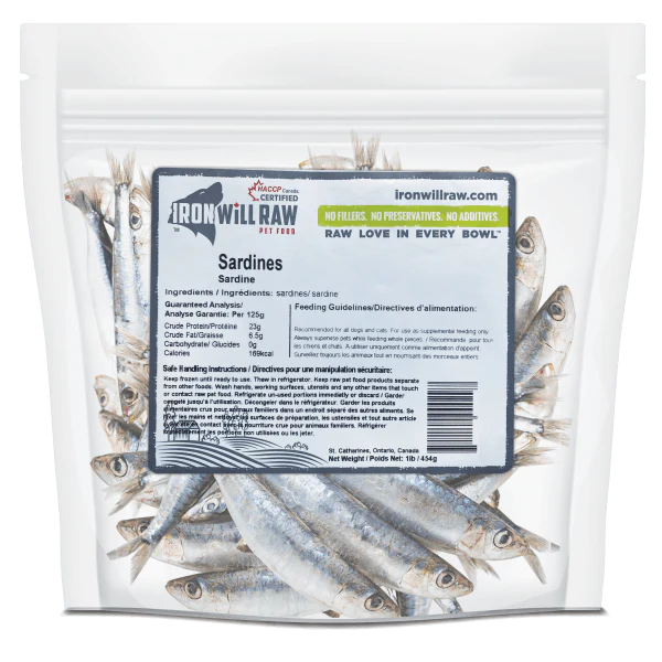 Iron Will - Frozen Raw Sardines 1lb