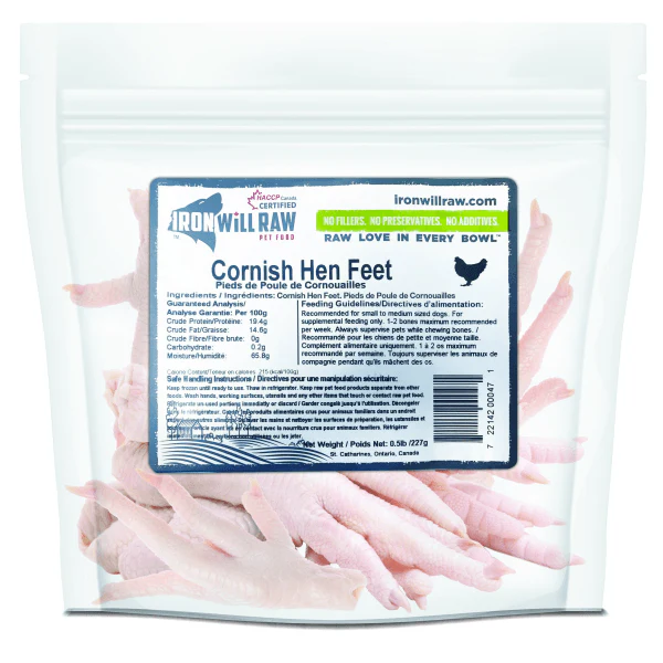 Iron Will Raw Frozen Cornish Hen Feet