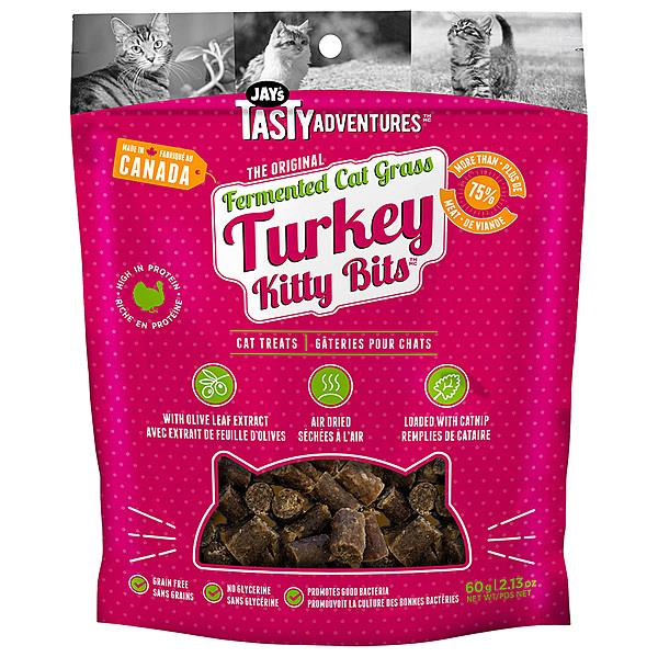 Jay's Fermented Cat Grass Turkey Kitty Bits 60g