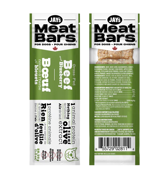 Jay's Meat Bars - Grass-Fed Beef and Blueberry 28g