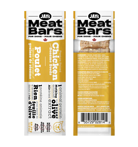 Jay's Meat Bars - Pasture-Raised Chicken and Sesame Seeds 28g