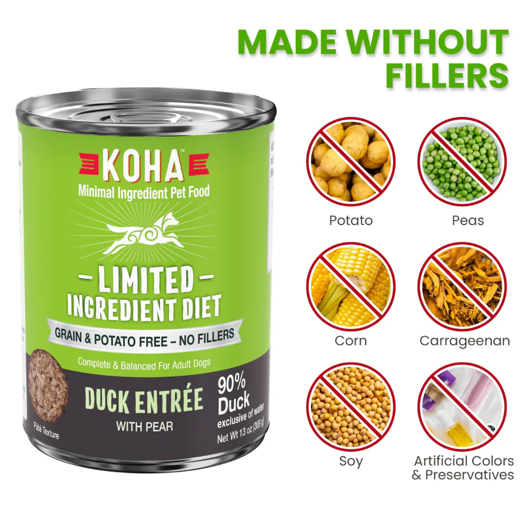 Koha Limited Ingredient Diet Duck Entrée for Dogs 369g - Image 4