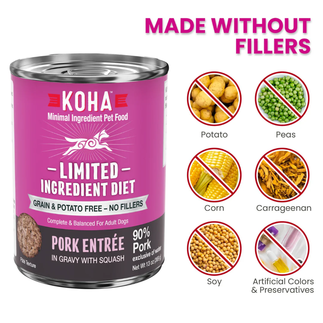 Koha Limited Ingredient Diet Pork Entrée for Dogs 369g - Image 4