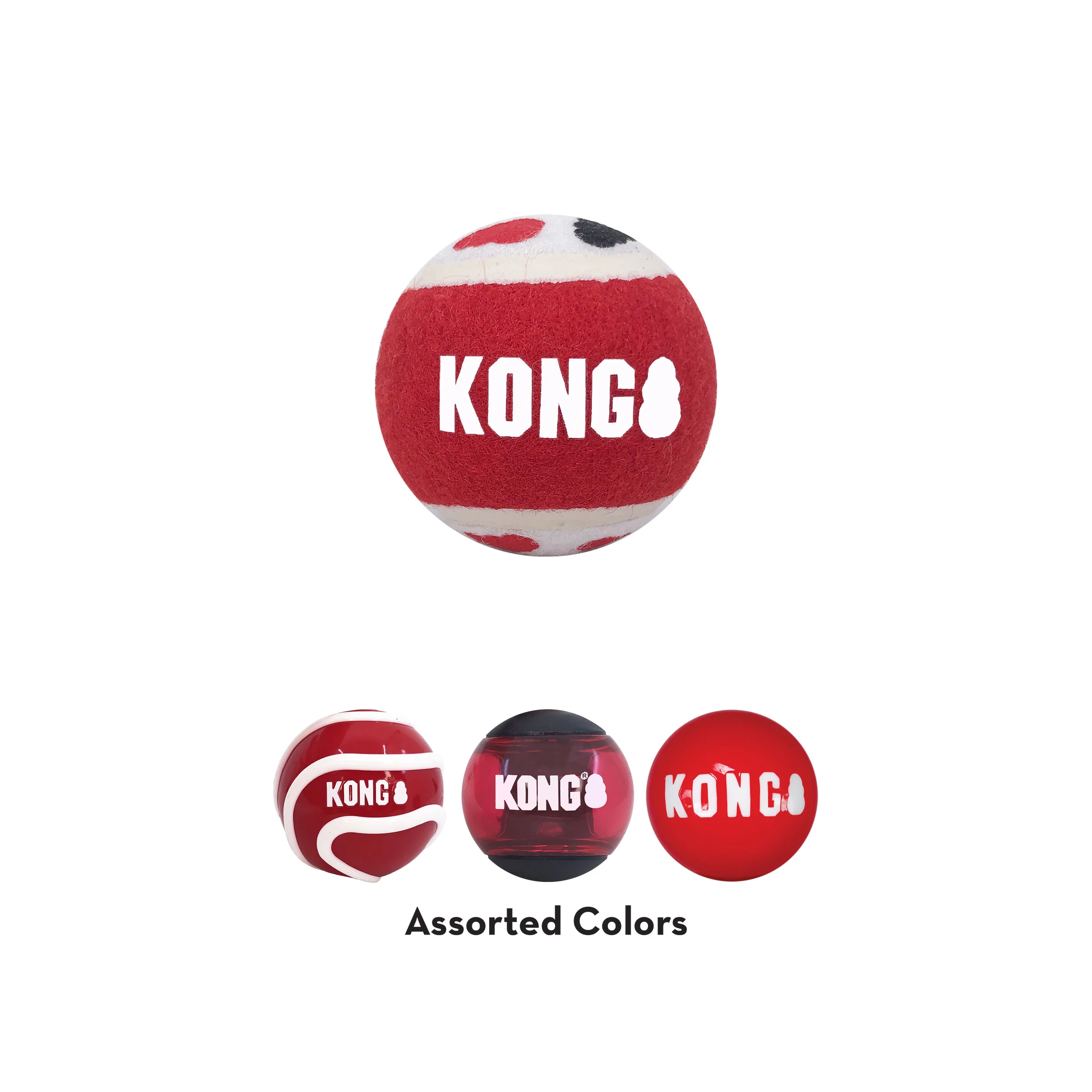 Kong Signature Balls Medium 4-Pack Dog Toy - Image 2
