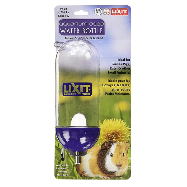 Lixit Animal Care Aquarium/Cage Small Animal Water Bottle - 0.294L