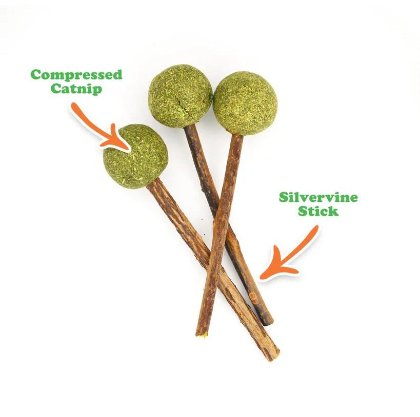 Meowijuana Lollies Silvervine Sticks With Catnip - 3 Pack - Image 2