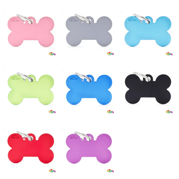 My Family Big Bone Aluminum Pet ID Tag