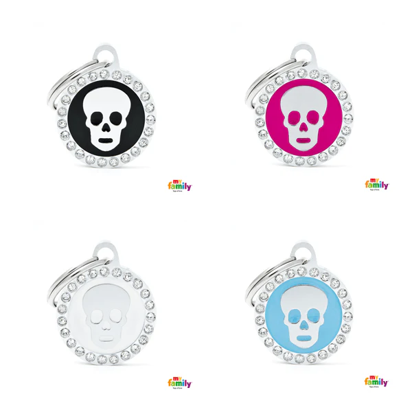 My Family Circle & Skull Pet ID Tag