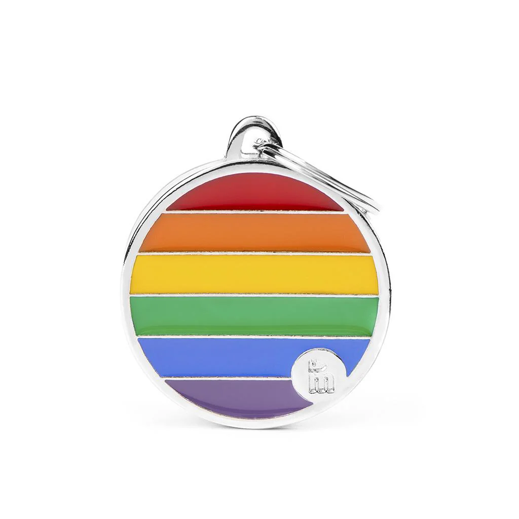 My Family Rainbow Circle Engravable Pet ID Tag - Image 2