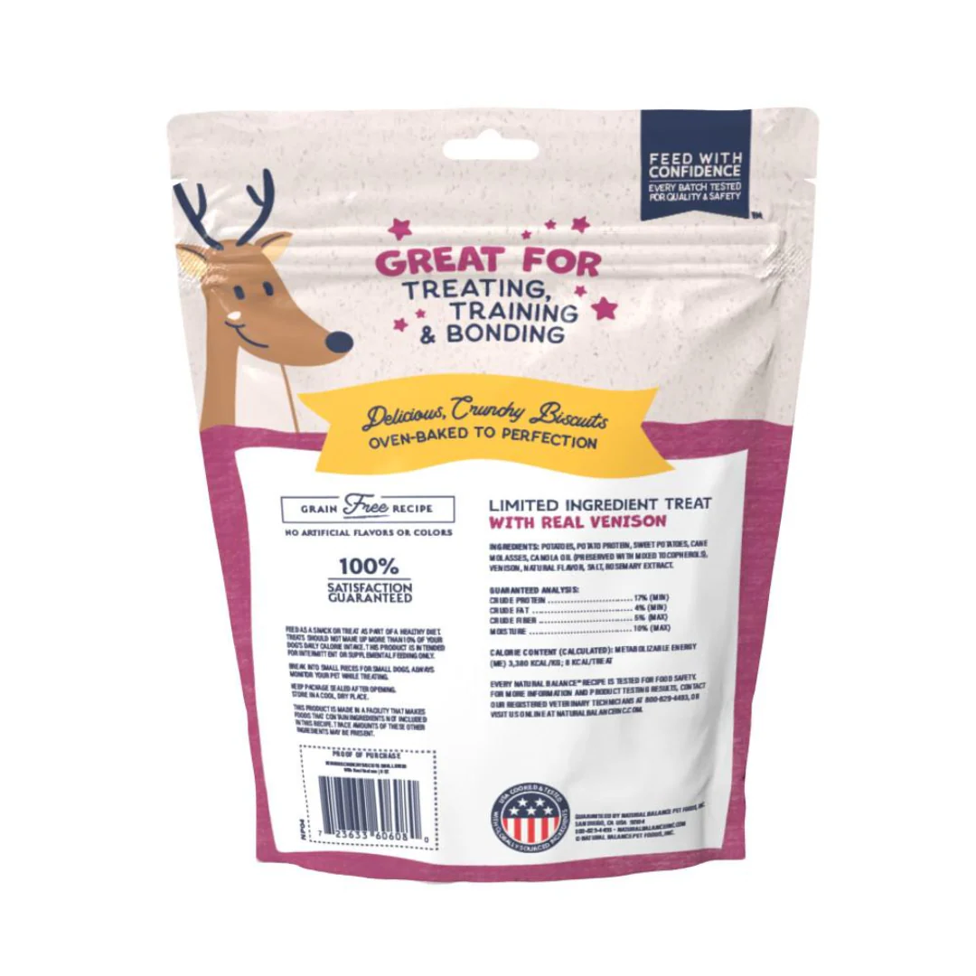 Natural Balance Rewards Bite-Size Crunchy Biscuits with Real Venison - Small Breed 8oz - Image 2
