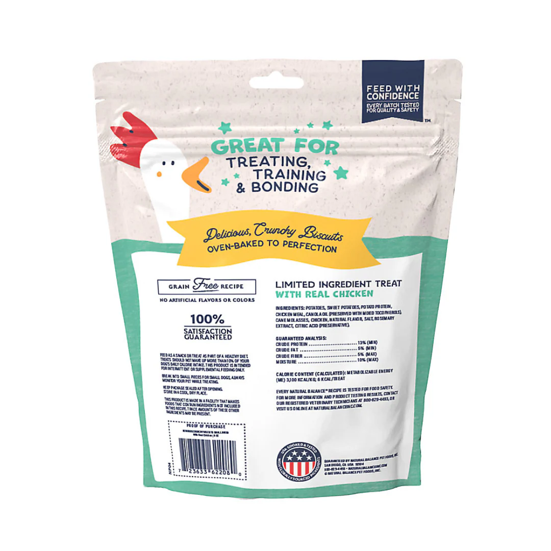 Natural Balance Rewards Bite-Size Crunchy Biscuits with Real Chicken - Small Breed 8oz - Image 2