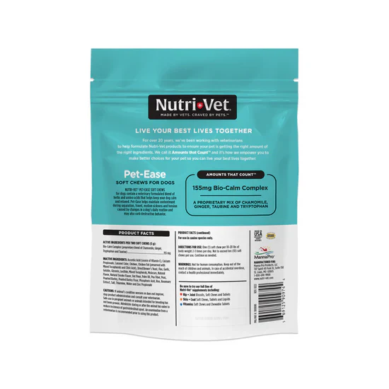 Nutri-Vet Pet-Ease Calming Soft Chews for Dogs 170g - Image 2