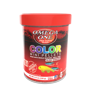 Omega One Slow-Sinking Color Mini Pellets 50g